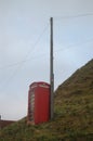 Rural Scottish Phone box in Crovie, Aberdeenshire Royalty Free Stock Photo