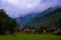 Rural settlement in the Krpathian mountains, Royalty Free Stock Photo