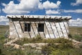 Rural shed concrete plates Royalty Free Stock Photo