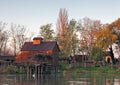 Rural Slovakia scene with watermill Royalty Free Stock Photo