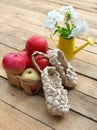 Rural still life with apples Royalty Free Stock Photo