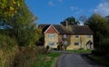 Rural stone built English country cottages Royalty Free Stock Photo