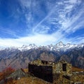 Rural stone house in the mountains Royalty Free Stock Photo