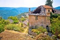 Rural stone village of Skrip ruins