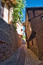 A rural street in the historic center of Albarracin, Teruel, Spain