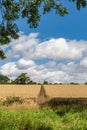 A view over Suffolk farmland on a sunny summer\'s day Royalty Free Stock Photo