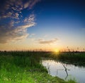 Rural summer sunrise Royalty Free Stock Photo