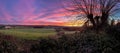 Rural sunset - Yorkshire - England Royalty Free Stock Photo