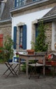 Rural table with pots and jugs