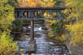 Rural Train Trestle Autumn Landscape Royalty Free Stock Photo