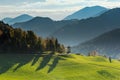 Rural unspoiled landscape, rolling hills in Slovenia