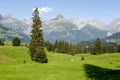 Rural view over Engelberg on Switzerland Royalty Free Stock Photo