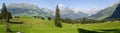 Rural view over Engelberg on Switzerland Royalty Free Stock Photo
