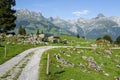 Rural view over Engelberg on Switzerland Royalty Free Stock Photo