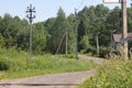 Rural views, village streets in the suburbs. Russia. Moscow region.