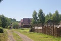 Rural views, village streets in the suburbs. Russia. Moscow region.