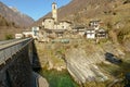 The rural village of Lavertezzo on Verzasca valley on Switzerland Royalty Free Stock Photo