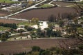 Rural village and street seen from the top Royalty Free Stock Photo