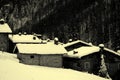 Rural village in winter Royalty Free Stock Photo