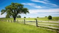 rural white farm fence