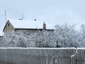 Rural winter landscape, a lot of snow Royalty Free Stock Photo