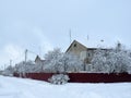 Rural winter landscape, a lot of snow Royalty Free Stock Photo