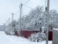 Rural winter landscape, a lot of snow Royalty Free Stock Photo