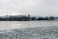 Rural winter landscape with snow Royalty Free Stock Photo