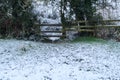 Rural winter landscape with snow Royalty Free Stock Photo