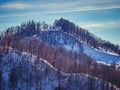 Rural winter landscape from Vrancea, Moldova, Romania