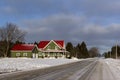 Rural Winter Scene in Simcoe County, Ontario Royalty Free Stock Photo