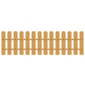 Rural wooden fences, pickets vector. Brown silhouettes fence for garden illustration