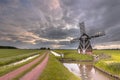 Rural Wooden windmill road