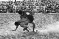 Rural wrestling sports match in punjab india