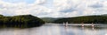 rursee dam and lake in germany panorama Royalty Free Stock Photo