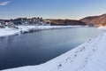 Rursee Reservoir Lake, Germany in Winter