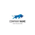 Awesome Gradient Bull Logo Design Professional, Blue Bull Logo Modern