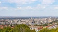 Ruse city Bulgaria. View from above, high resolution panorama.