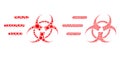 Rush Biohazard Icon - Mosaic of Covid Virus Biological Hazard Infection Elements