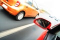 Rush car,motion blur steet Royalty Free Stock Photo