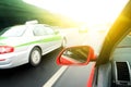 Rush car,motion blur steet Royalty Free Stock Photo