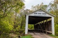 Rush Creek Covered Bridge Parke County Indiana Royalty Free Stock Photo