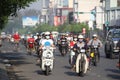 Rush hour in Ho Chi Minh city Royalty Free Stock Photo