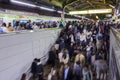 Rush Hour on Tokyo Metro Royalty Free Stock Photo