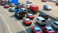 Rush hour traffic at Admiralty, hong kong