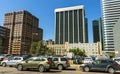 Rush hour traffic downtown Denver