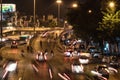 Rush Hour Traffic in Hanoi, Traffic in vietnamese street. Hanoi, Vietnam