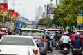 Rush hour traffic in Ho Chi Minh City Royalty Free Stock Photo
