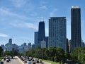 Rush Hour Traffic on Lakeshore Drive Royalty Free Stock Photo