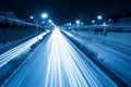 Rush hour traffic at night Royalty Free Stock Photo